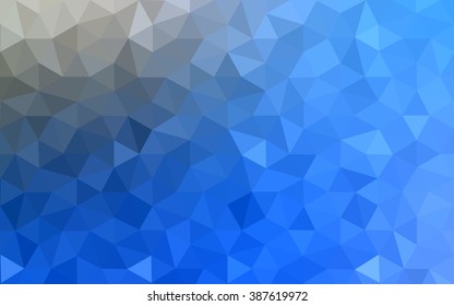 Blue polygonal illustration, which consist of triangles. Geometric background in Origami style with gradient. Triangular design for your business.