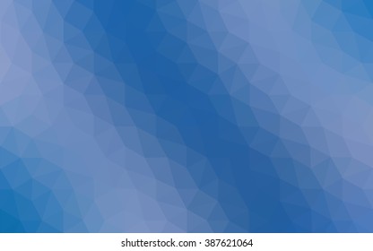 Blue polygonal illustration, which consist of triangles. Geometric background in Origami style with gradient. Triangular design for your business.