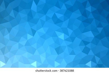 Blue polygonal illustration, which consist of triangles. Geometric background in Origami style with gradient. Triangular design for your business.