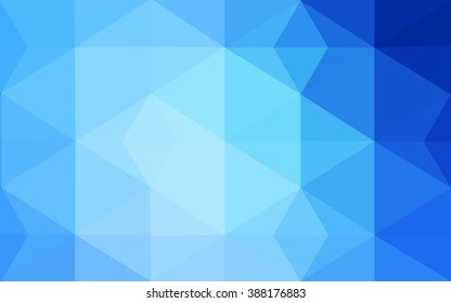 Blue polygonal illustration, which consist of triangles. Geometric background in Origami style with gradient. Triangular design for your business.