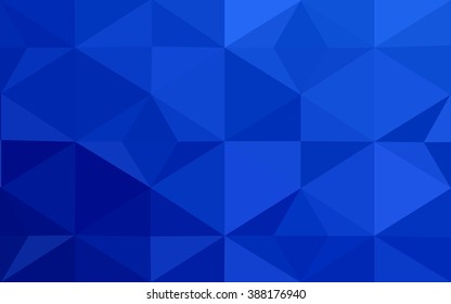 Blue polygonal illustration, which consist of triangles. Geometric background in Origami style with gradient. Triangular design for your business.