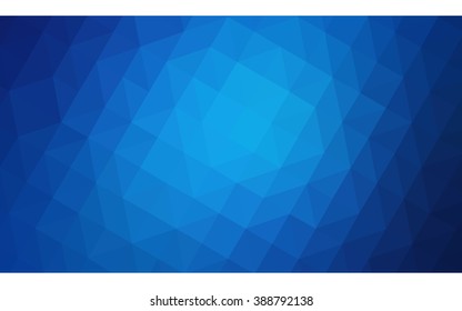 Blue polygonal illustration, which consist of triangles. Geometric background in Origami style with gradient. Triangular design for your business.