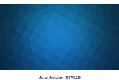 Blue polygonal illustration, which consist of triangles. Geometric background in Origami style with gradient. Triangular design for your business.