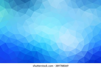 Blue polygonal illustration, which consist of triangles. Geometric background in Origami style with gradient. Triangular design for your business.