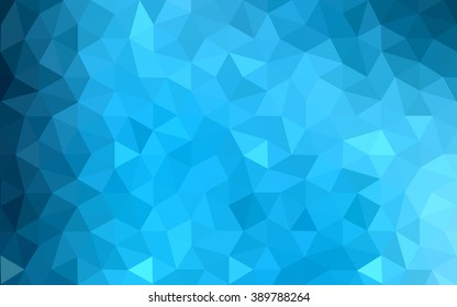 Blue polygonal illustration, which consist of triangles. Geometric background in Origami style with gradient. Triangular design for your business.