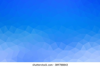 Blue polygonal illustration, which consist of triangles. Geometric background in Origami style with gradient. Triangular design for your business.