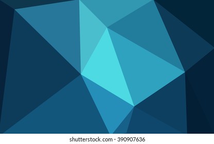 Blue polygonal illustration, which consist of triangles. Geometric background in Origami style with gradient. Triangular design for your business.