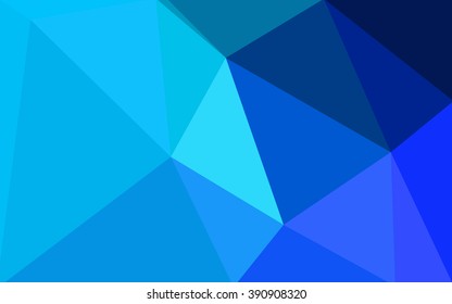 Blue polygonal illustration, which consist of triangles. Geometric background in Origami style with gradient. Triangular design for your business.