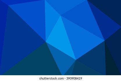 Blue polygonal illustration, which consist of triangles. Geometric background in Origami style with gradient. Triangular design for your business.
