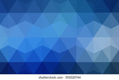Blue polygonal illustration, which consist of triangles. Geometric background in Origami style with gradient. Triangular design for your business.