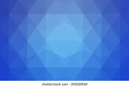 Blue polygonal illustration, which consist of triangles. Geometric background in Origami style with gradient. Triangular design for your business.
