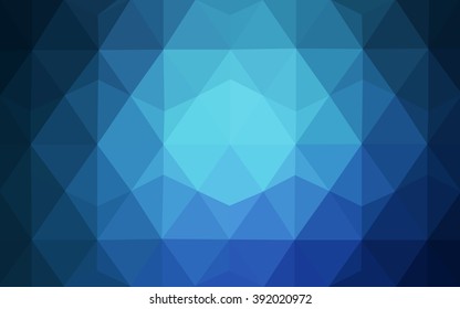 Blue polygonal illustration, which consist of triangles. Geometric background in Origami style with gradient. Triangular design for your business.