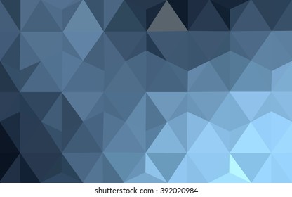 Blue polygonal illustration, which consist of triangles. Geometric background in Origami style with gradient. Triangular design for your business.