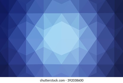 Blue polygonal illustration, which consist of triangles. Geometric background in Origami style with gradient. Triangular design for your business.