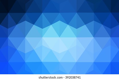 Blue polygonal illustration, which consist of triangles. Geometric background in Origami style with gradient. Triangular design for your business.
