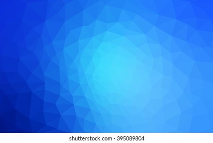 Blue polygonal illustration, which consist of triangles. Geometric background in Origami style with gradient. Triangular design for your business.