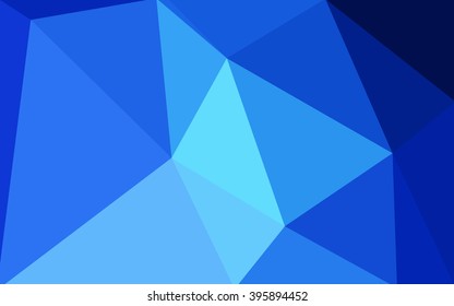 Blue polygonal illustration, which consist of triangles. Geometric background in Origami style with gradient. Triangular design for your business.