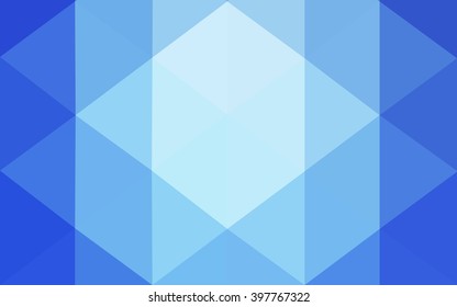 Blue polygonal illustration, which consist of triangles. Geometric background in Origami style with gradient. Triangular design for your business.