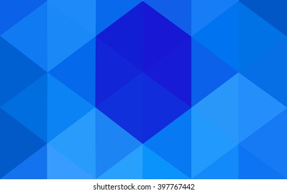 Blue polygonal illustration, which consist of triangles. Geometric background in Origami style with gradient. Triangular design for your business.