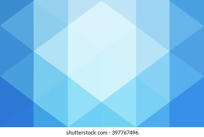 Blue polygonal illustration, which consist of triangles. Geometric background in Origami style with gradient. Triangular design for your business.