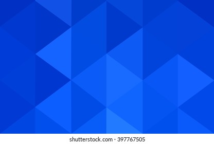 Blue polygonal illustration, which consist of triangles. Geometric background in Origami style with gradient. Triangular design for your business.