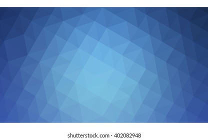 Blue polygonal illustration, which consist of triangles. Geometric background in Origami style with gradient. Triangular design for your business.