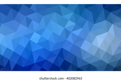 Blue polygonal illustration, which consist of triangles. Geometric background in Origami style with gradient. Triangular design for your business.