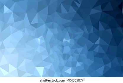 Blue polygonal illustration, which consist of triangles. Geometric background in Origami style with gradient. Triangular design for your business.