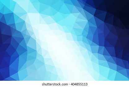 Blue polygonal illustration, which consist of triangles. Geometric background in Origami style with gradient. Triangular design for your business.