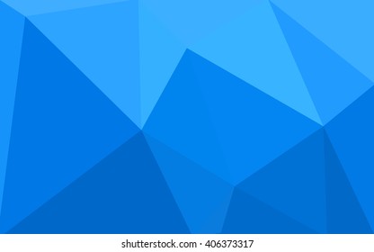 Blue polygonal illustration, which consist of triangles. Geometric background in Origami style with gradient. Triangular design for your business.