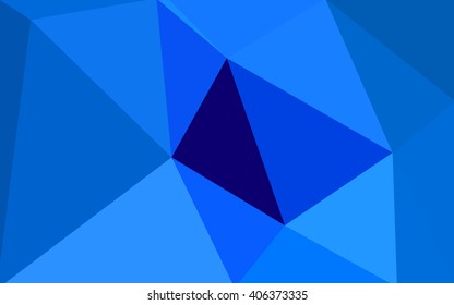 Blue polygonal illustration, which consist of triangles. Geometric background in Origami style with gradient. Triangular design for your business.