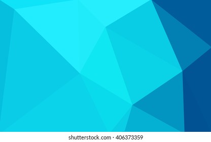 Blue polygonal illustration, which consist of triangles. Geometric background in Origami style with gradient. Triangular design for your business.