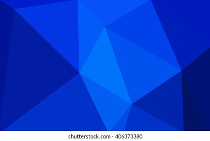 Blue polygonal illustration, which consist of triangles. Geometric background in Origami style with gradient. Triangular design for your business.