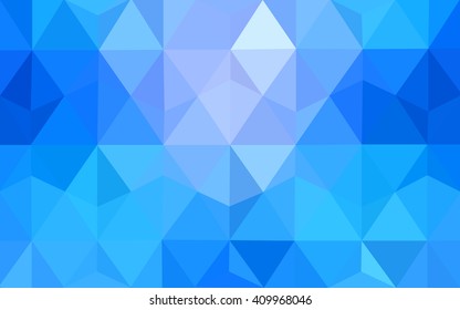 Blue polygonal illustration, which consist of triangles. Geometric background in Origami style with gradient. Triangular design for your business.