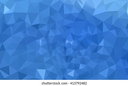 Blue polygonal illustration, which consist of triangles. Geometric background in Origami style with gradient. Triangular design for your business.