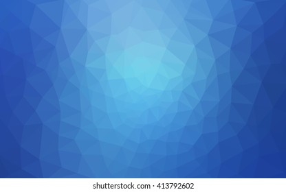 Blue polygonal illustration, which consist of triangles. Geometric background in Origami style with gradient. Triangular design for your business.