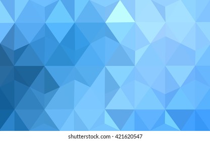 Blue polygonal illustration, which consist of triangles. Geometric background in Origami style with gradient. Triangular design for your business.