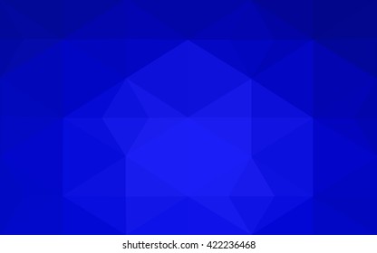 Blue polygonal illustration, which consist of triangles. Geometric background in Origami style with gradient. Triangular design for your business.