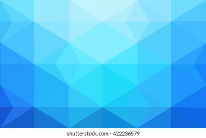 Blue polygonal illustration, which consist of triangles. Geometric background in Origami style with gradient. Triangular design for your business.