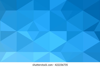 Blue polygonal illustration, which consist of triangles. Geometric background in Origami style with gradient. Triangular design for your business.