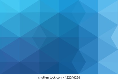 Blue polygonal illustration, which consist of triangles. Geometric background in Origami style with gradient. Triangular design for your business.