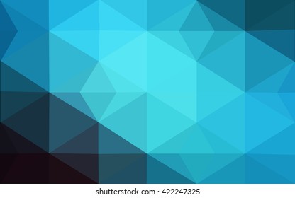 Blue polygonal illustration, which consist of triangles. Geometric background in Origami style with gradient. Triangular design for your business.