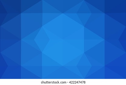 Blue polygonal illustration, which consist of triangles. Geometric background in Origami style with gradient. Triangular design for your business.