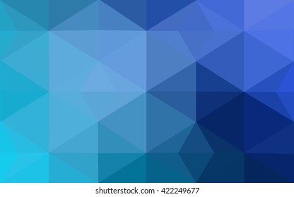 Blue polygonal illustration, which consist of triangles. Geometric background in Origami style with gradient. Triangular design for your business.