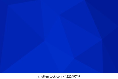 Blue polygonal illustration, which consist of triangles. Geometric background in Origami style with gradient. Triangular design for your business.