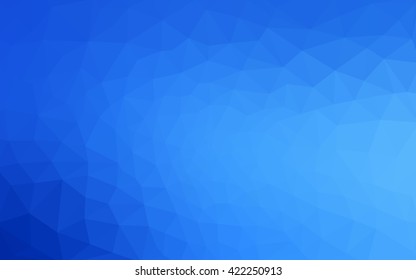 Blue polygonal illustration, which consist of triangles. Geometric background in Origami style with gradient. Triangular design for your business.