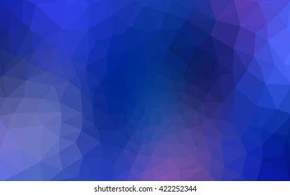 Blue polygonal illustration, which consist of triangles. Geometric background in Origami style with gradient. Triangular design for your business.