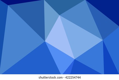 Blue polygonal illustration, which consist of triangles. Geometric background in Origami style with gradient. Triangular design for your business.