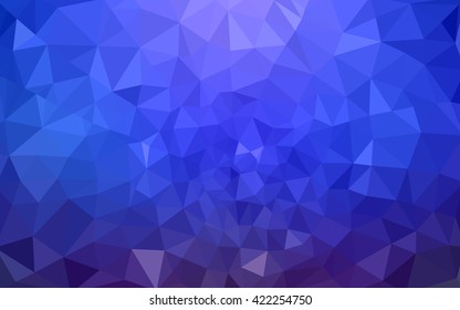 Blue polygonal illustration, which consist of triangles. Geometric background in Origami style with gradient. Triangular design for your business.