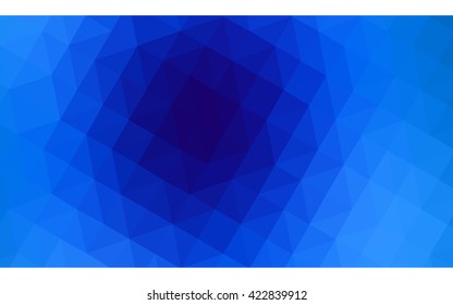 Blue polygonal illustration, which consist of triangles. Geometric background in Origami style with gradient. Triangular design for your business.